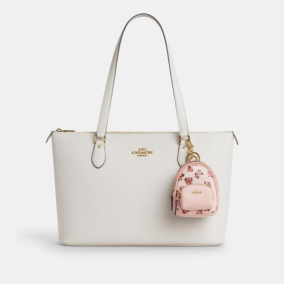 NWT Coach Mini Court Backpack Bag Charm With Rosette Print - Picture 2 of 10